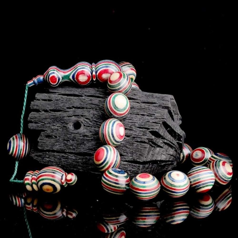 Sistemli Kâfur Ağacı 17'li Efe Maskot Model TesbihNatural Wood Rosary