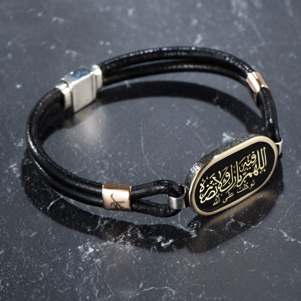 Siyah Mineli Kişiye Özel Gümüş Bileklik
