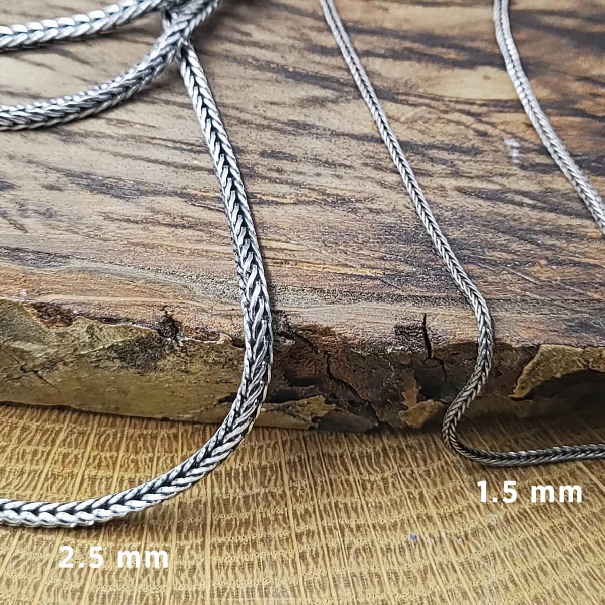 Tilki Kuyruğu Gümüş Kolye 2.5 mm 
