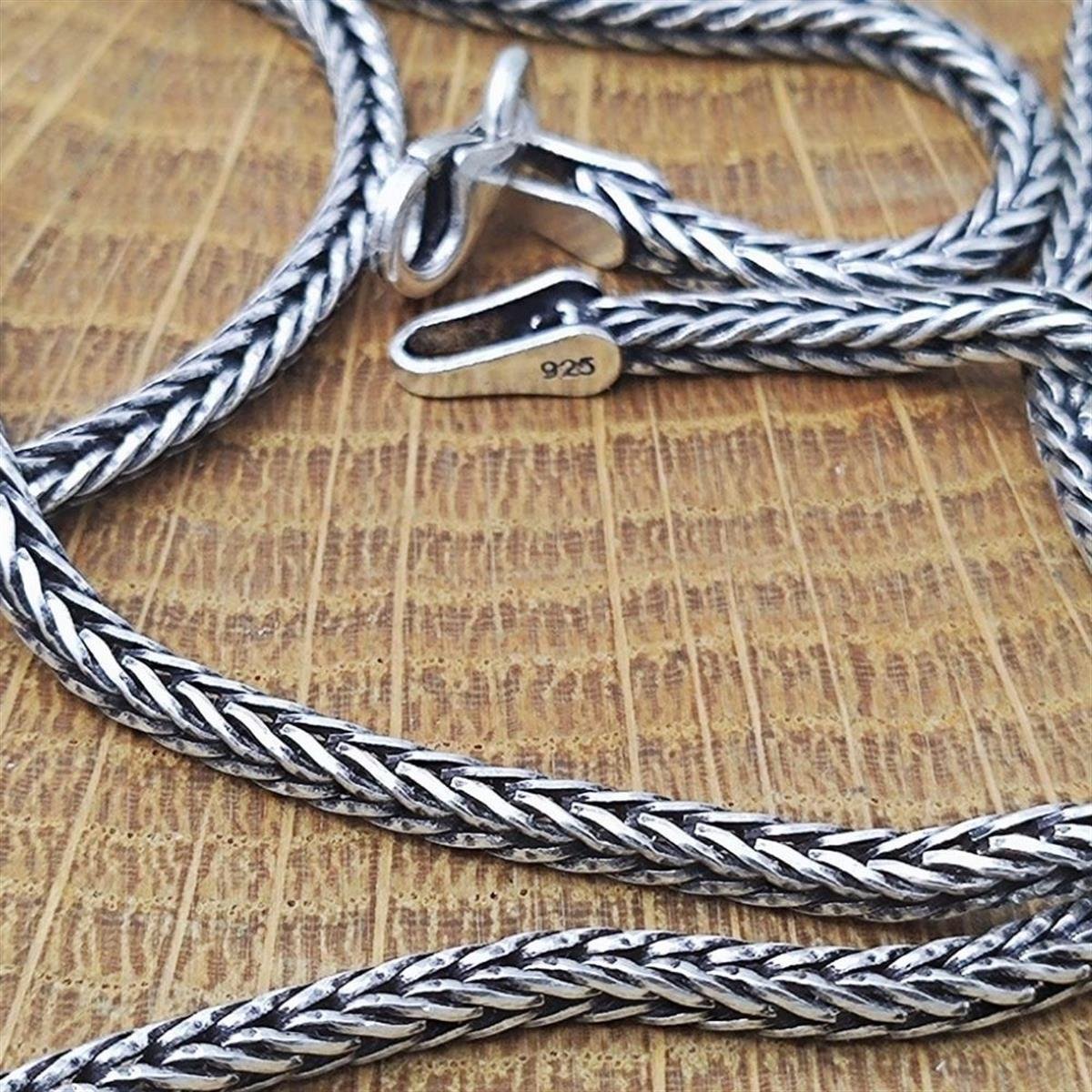 Tilki Kuyruğu Gümüş Kolye 3.5 mm 