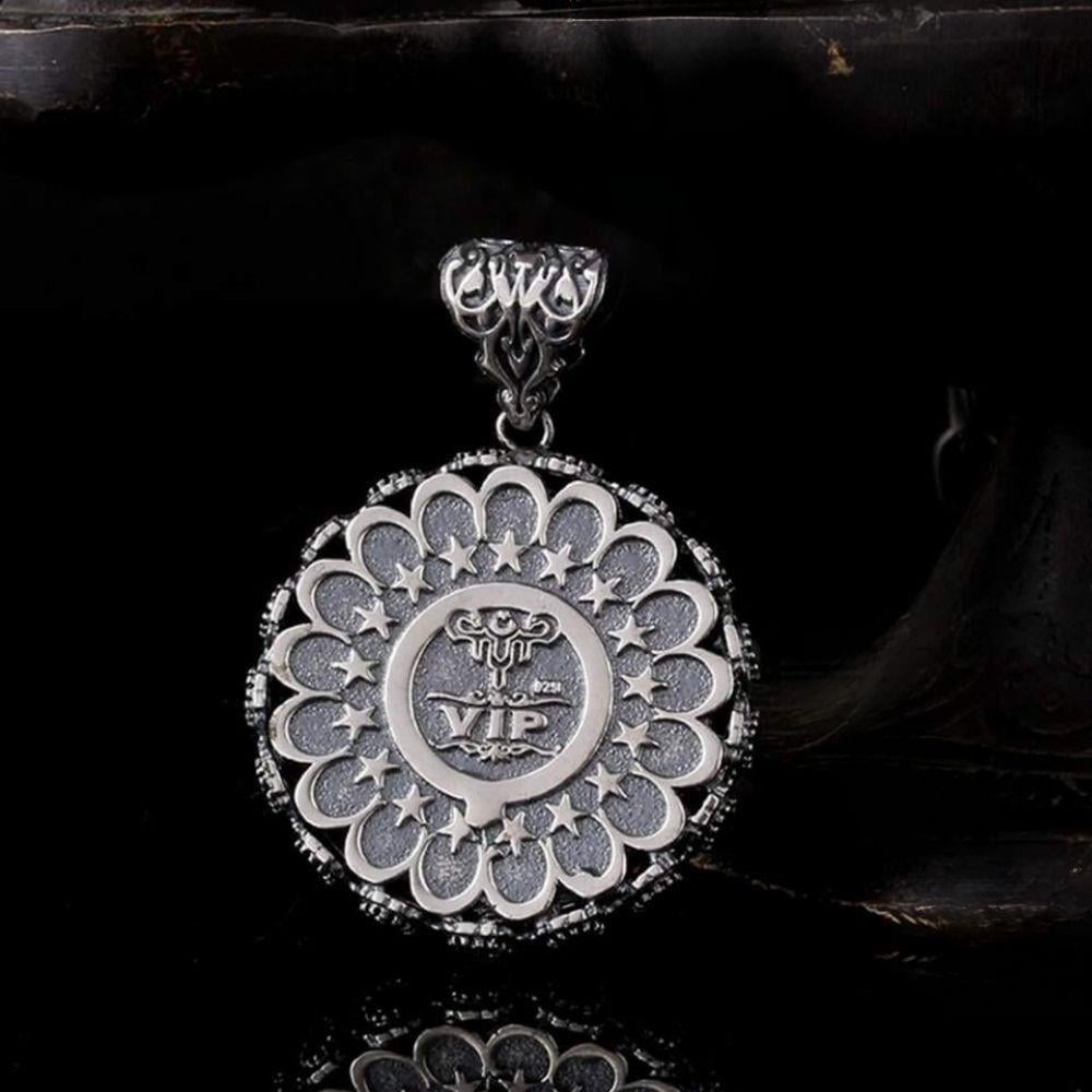 Türk Bayraklı ve Sureli 925 Ayar Gümüş Kolye UcuKolye Ucu