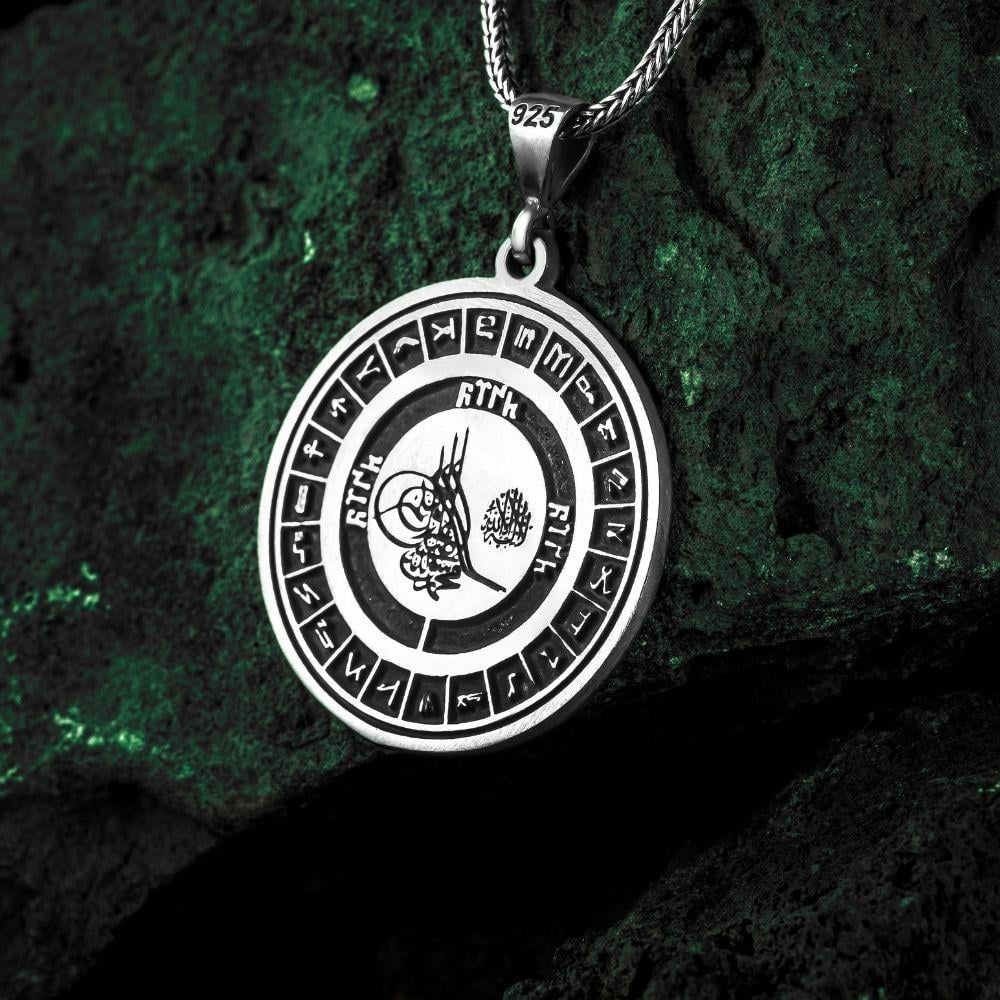 Türk Boyları Osmanlı Tuğrası Gümüş Kolye