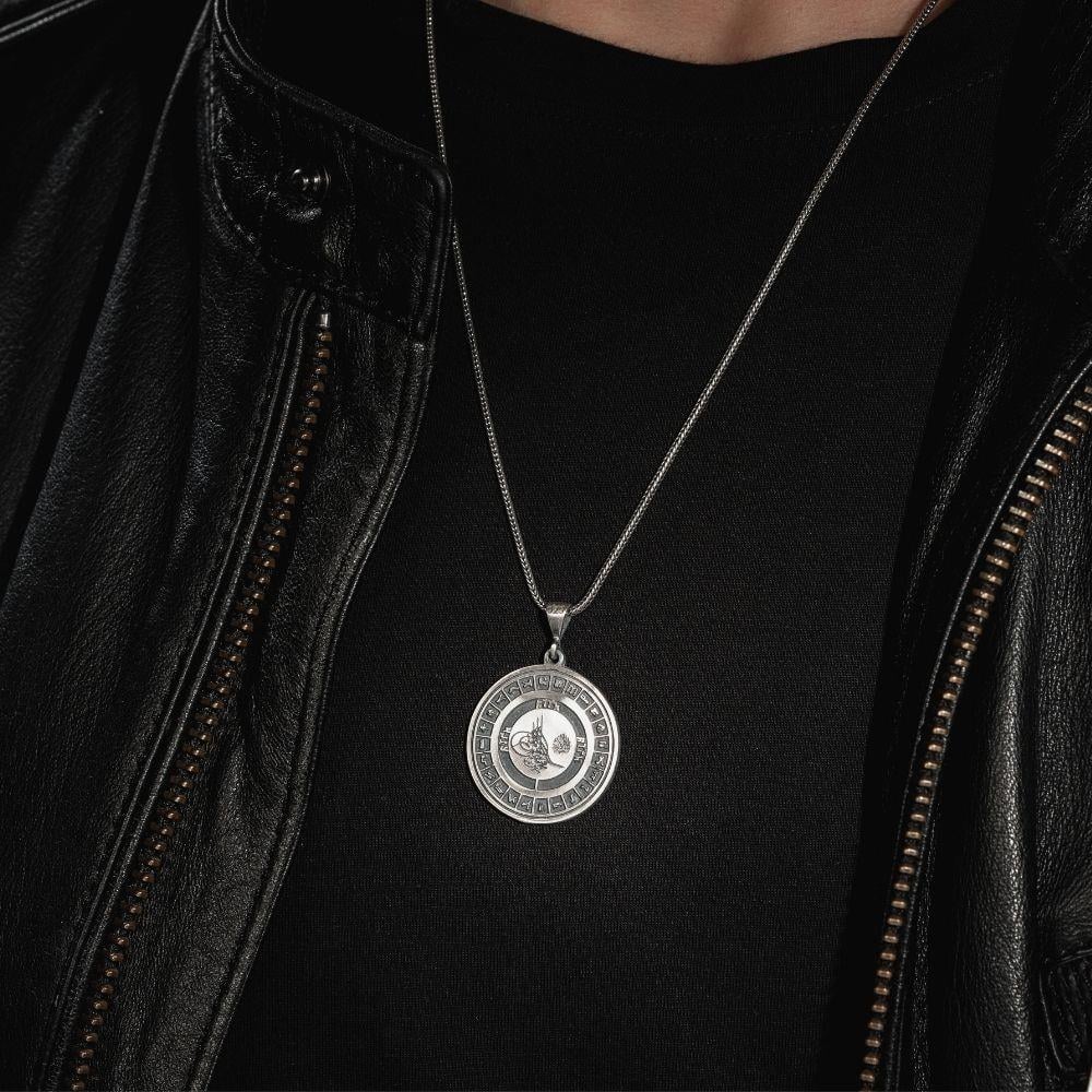 Türk Boyları Osmanlı Tuğrası Gümüş Kolye