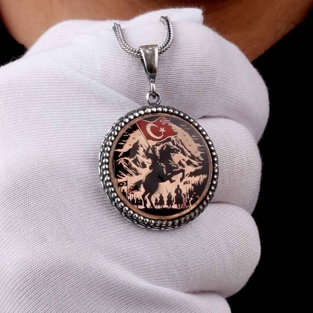 Türk Savaşçısı Gümüş Yüzük & Kolye KombiniYüzük Kolye Kombinleri