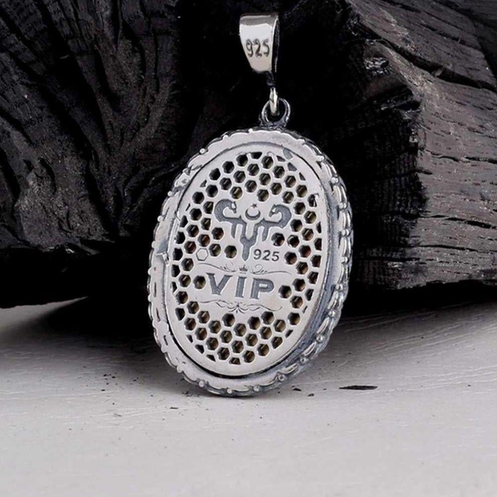 Türk Teşkilatı 16 Türk Devleti Gümüş Kolye UcuKolye Ucu