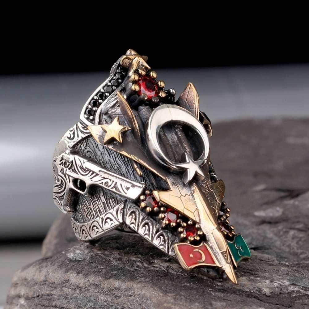 Türkün Savaşı Gümüş Zihgir YüzükBaşparmak & Zihgir Yüzükleri