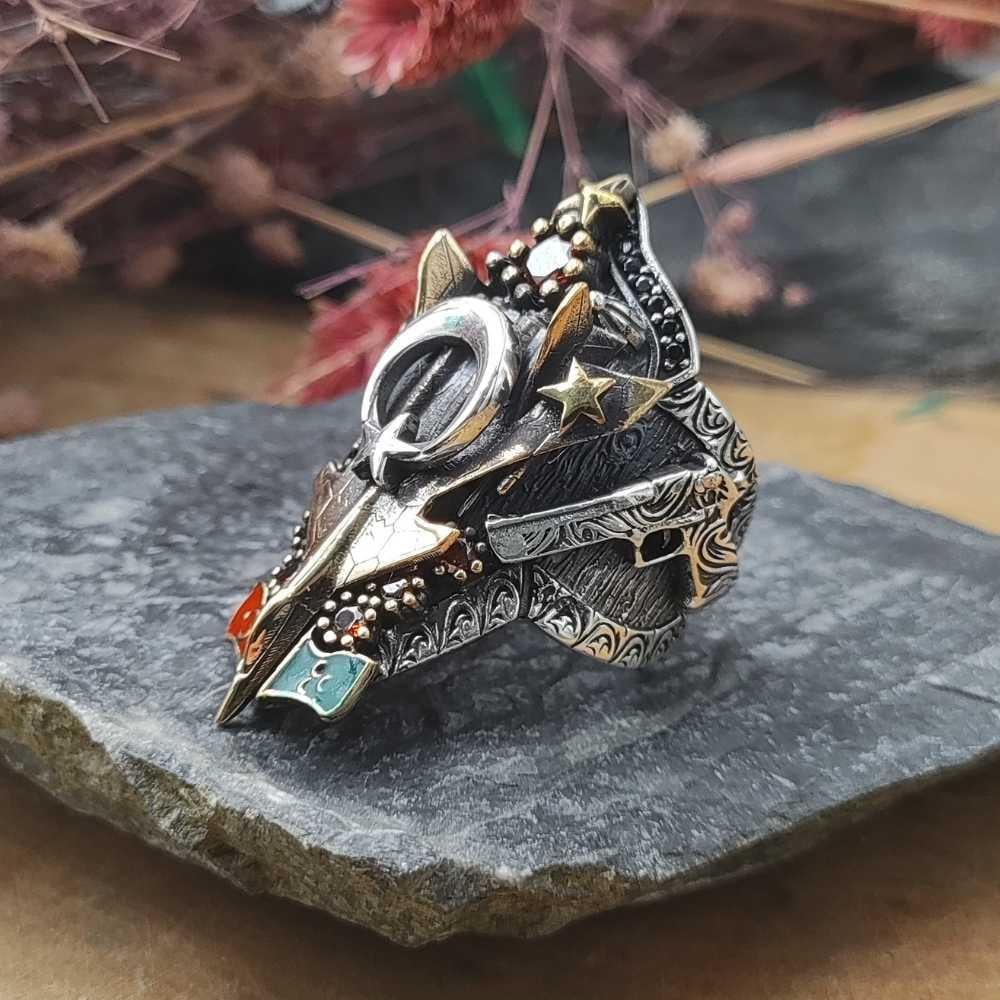 Türkün Savaşı Gümüş Zihgir YüzükBaşparmak & Zihgir Yüzükleri