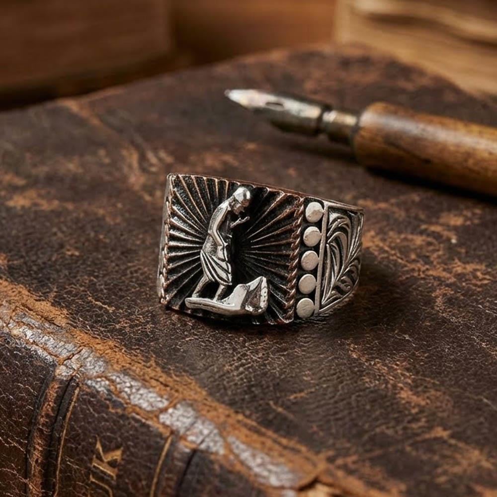 Üç Boyutlu Kemal Atatürk Modeli Gümüş Erkek YüzükAtatürk Yüzükleri