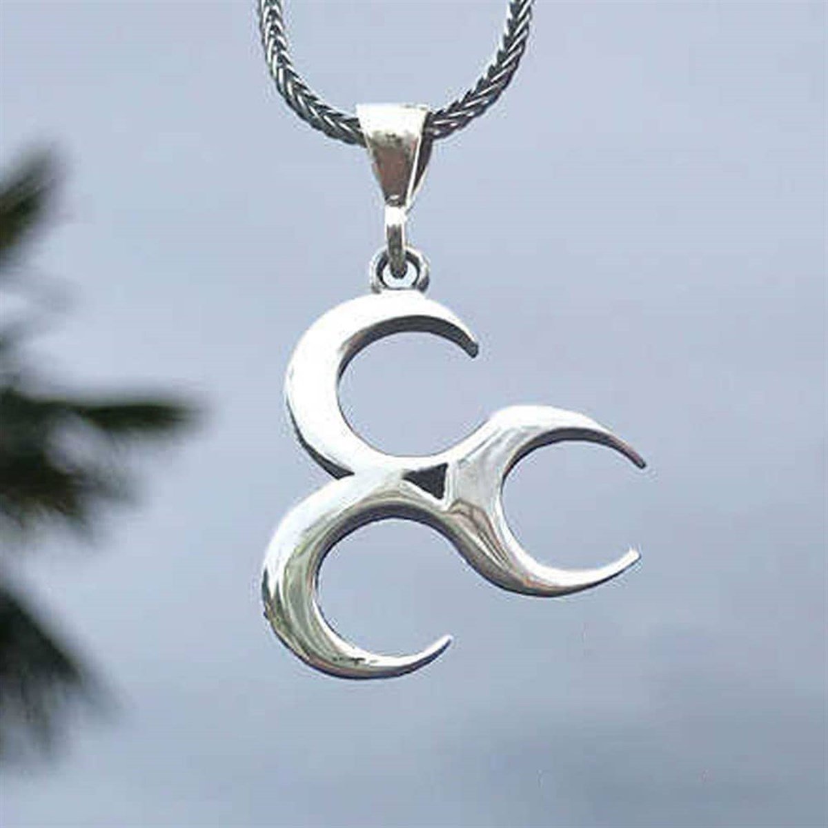 Üç Hilal Model Gümüş Kolye