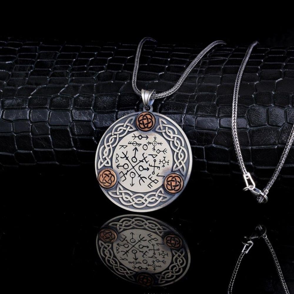 Viking Koruyucu Pusula Gümüş Kolye