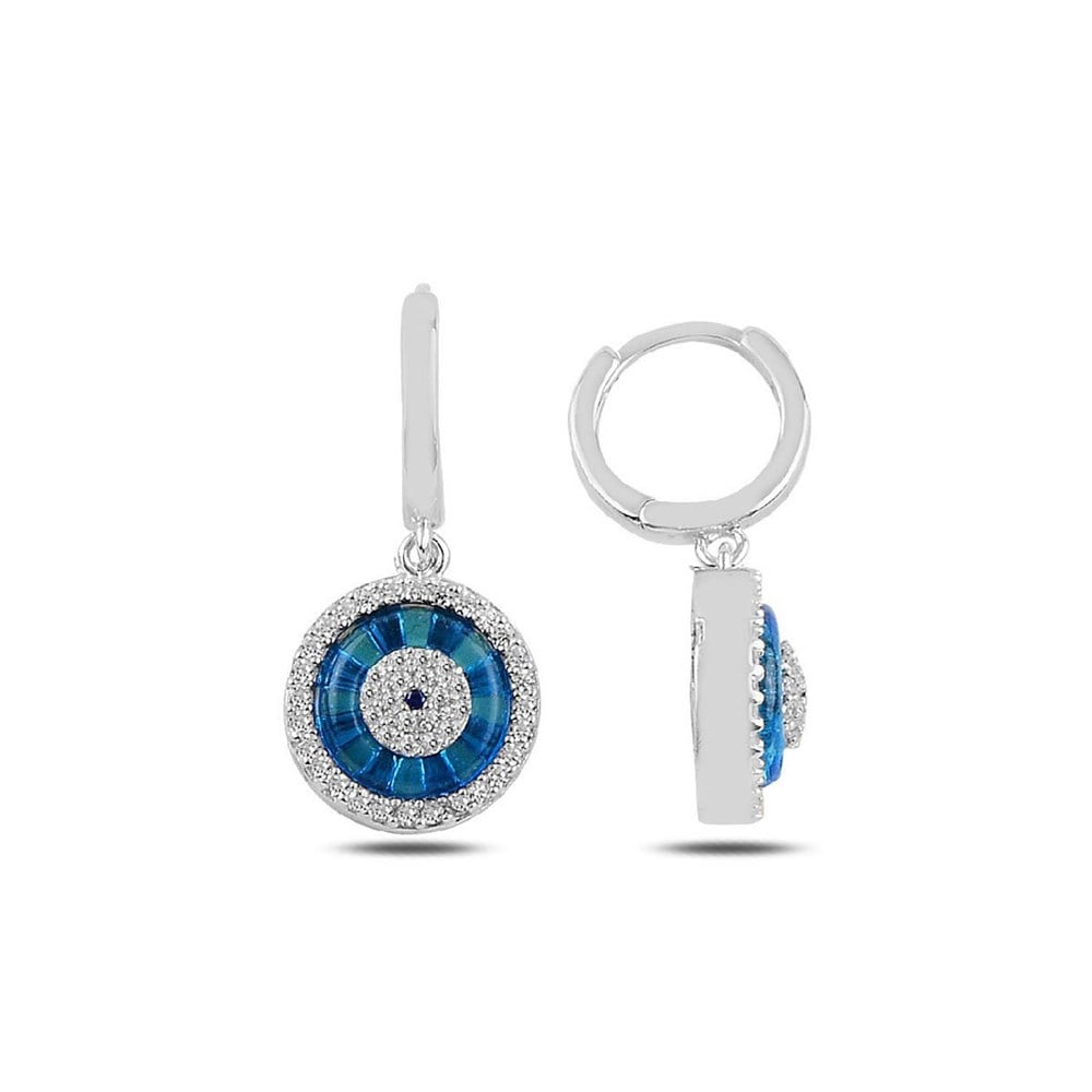 Yuvarlak Lapis Taşlı Gümüş Bayan Set