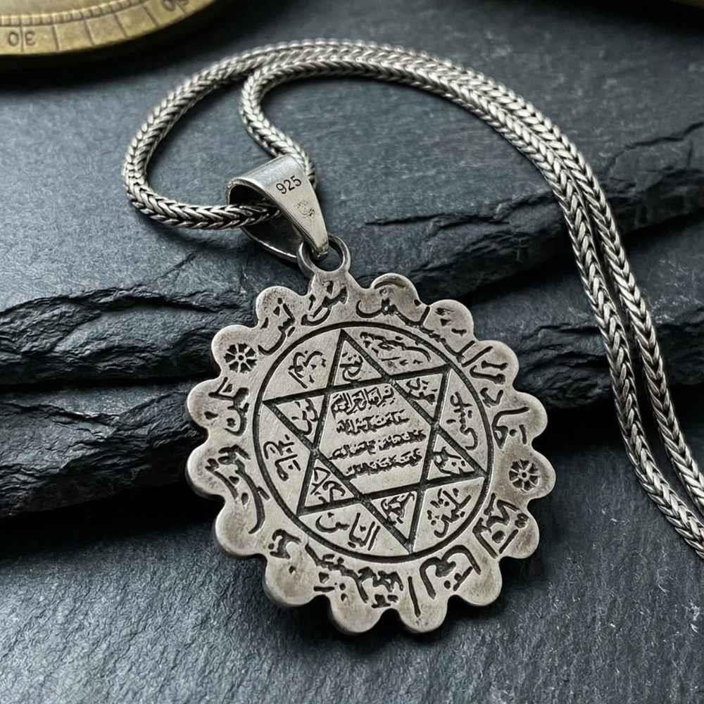 Zarif Kesim Mührü Süleyman Gümüş KolyeSüleyman Mührü Kolye