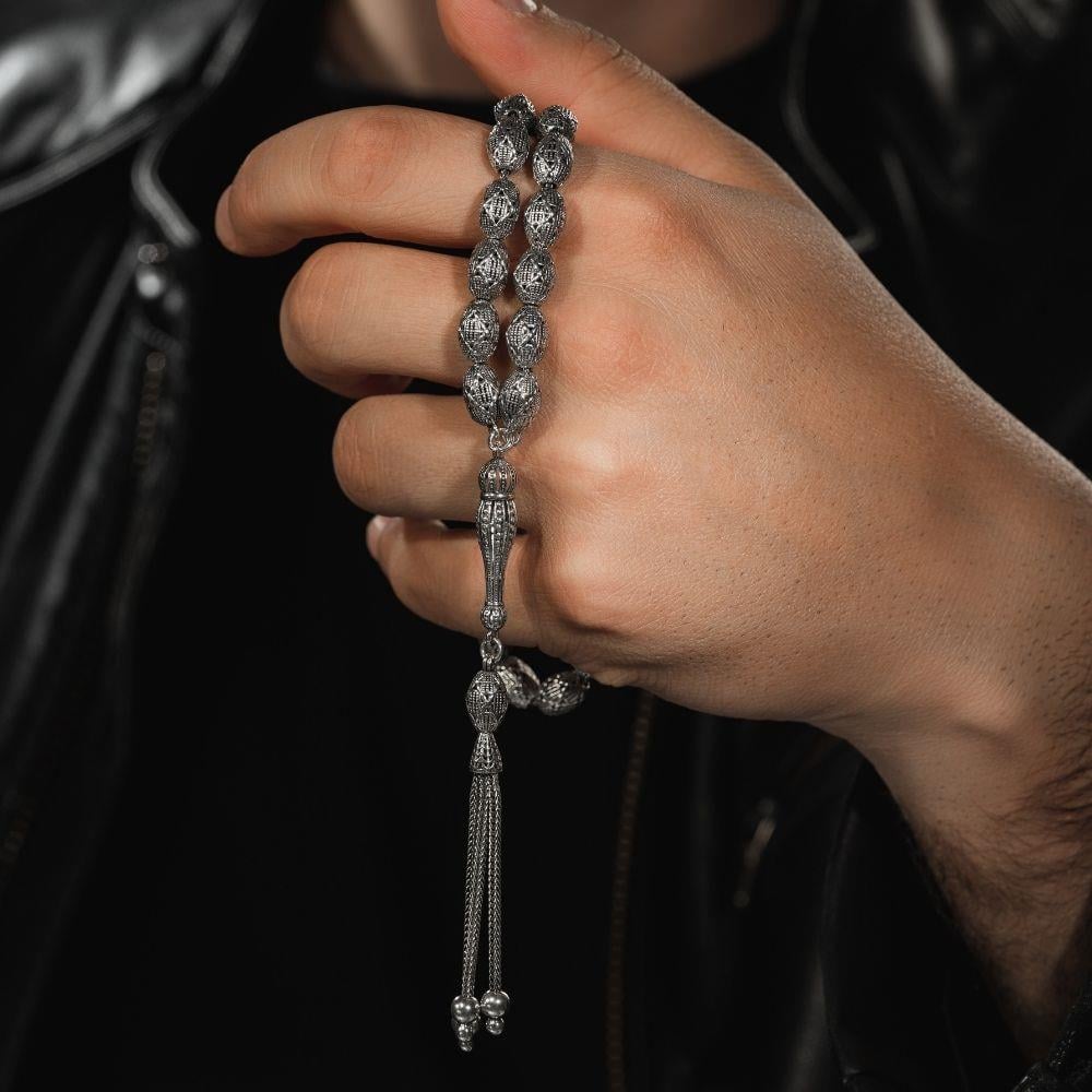 Zindan Model 925 Ayar Fizyon Gümüş Tesbih