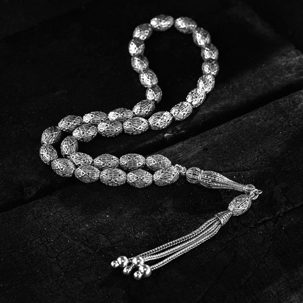 Zindan Model 925 Ayar Fizyon Gümüş Tesbih