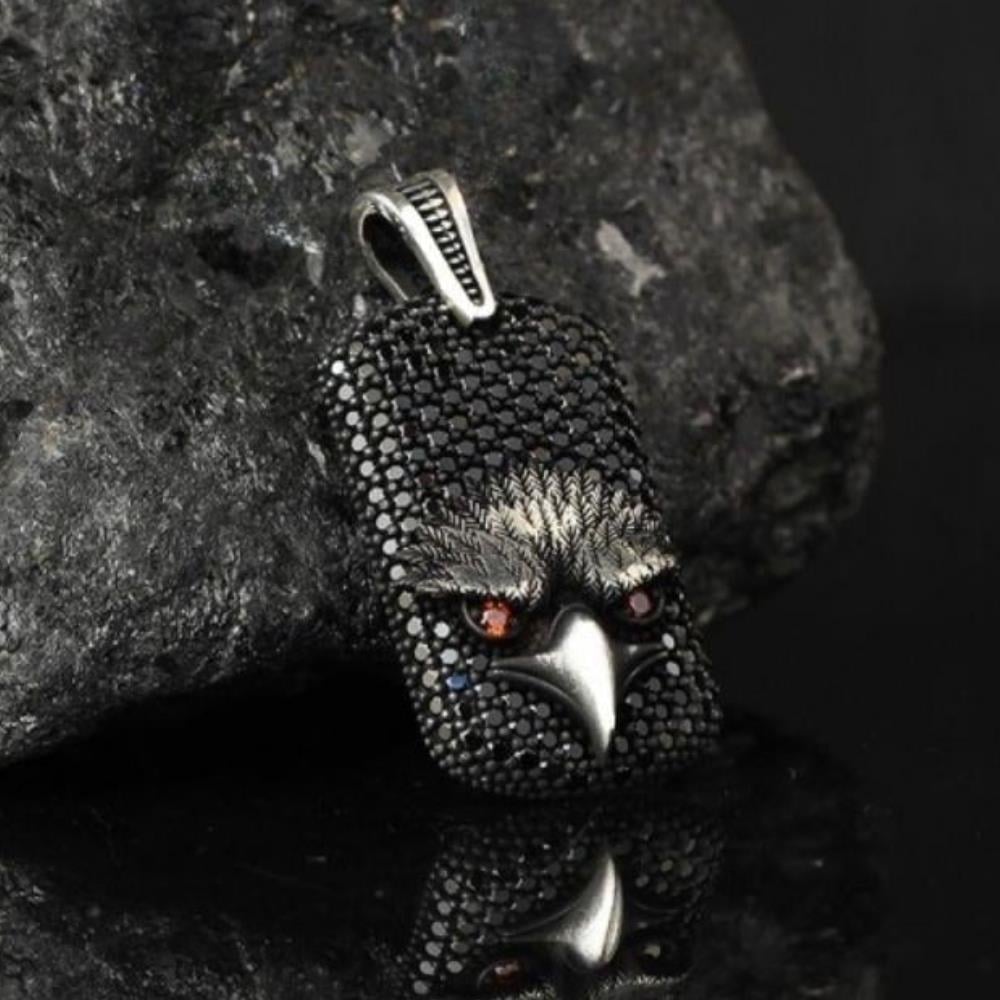 Zirkon Taşlı Kartal Gümüş Kolye UcuKolye Ucu