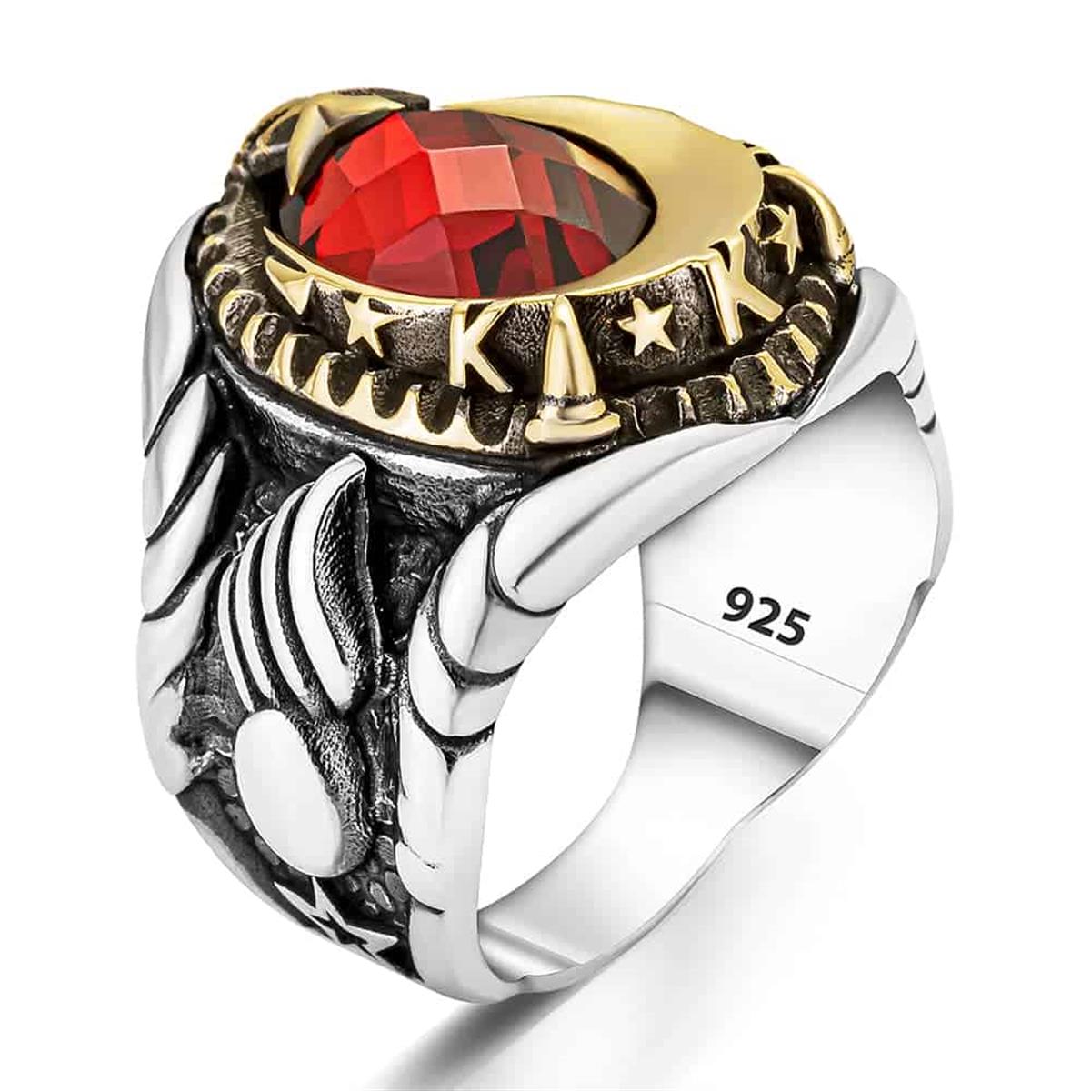 Zirkon Taşlı Pençe Model Gümüş Yüzük