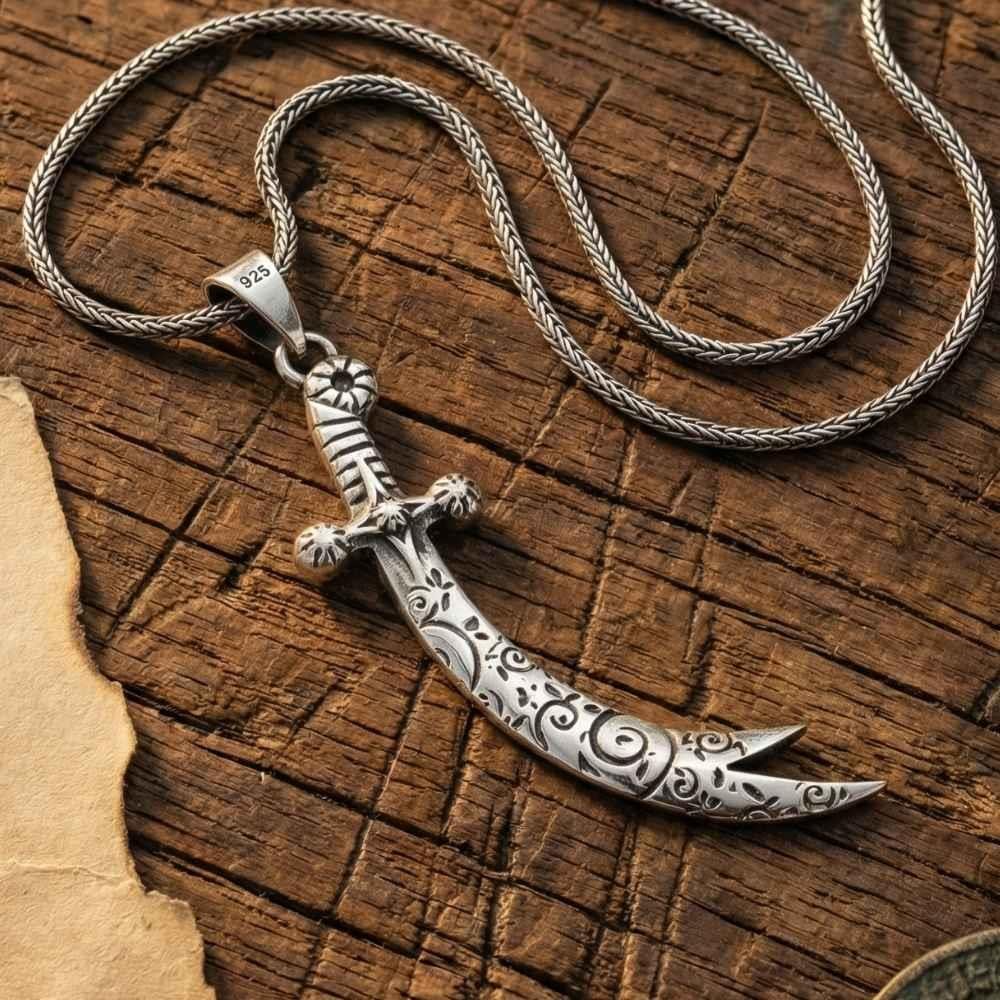 Zülfikar Kılıcı Gümüş KolyeZülfikar Kolye