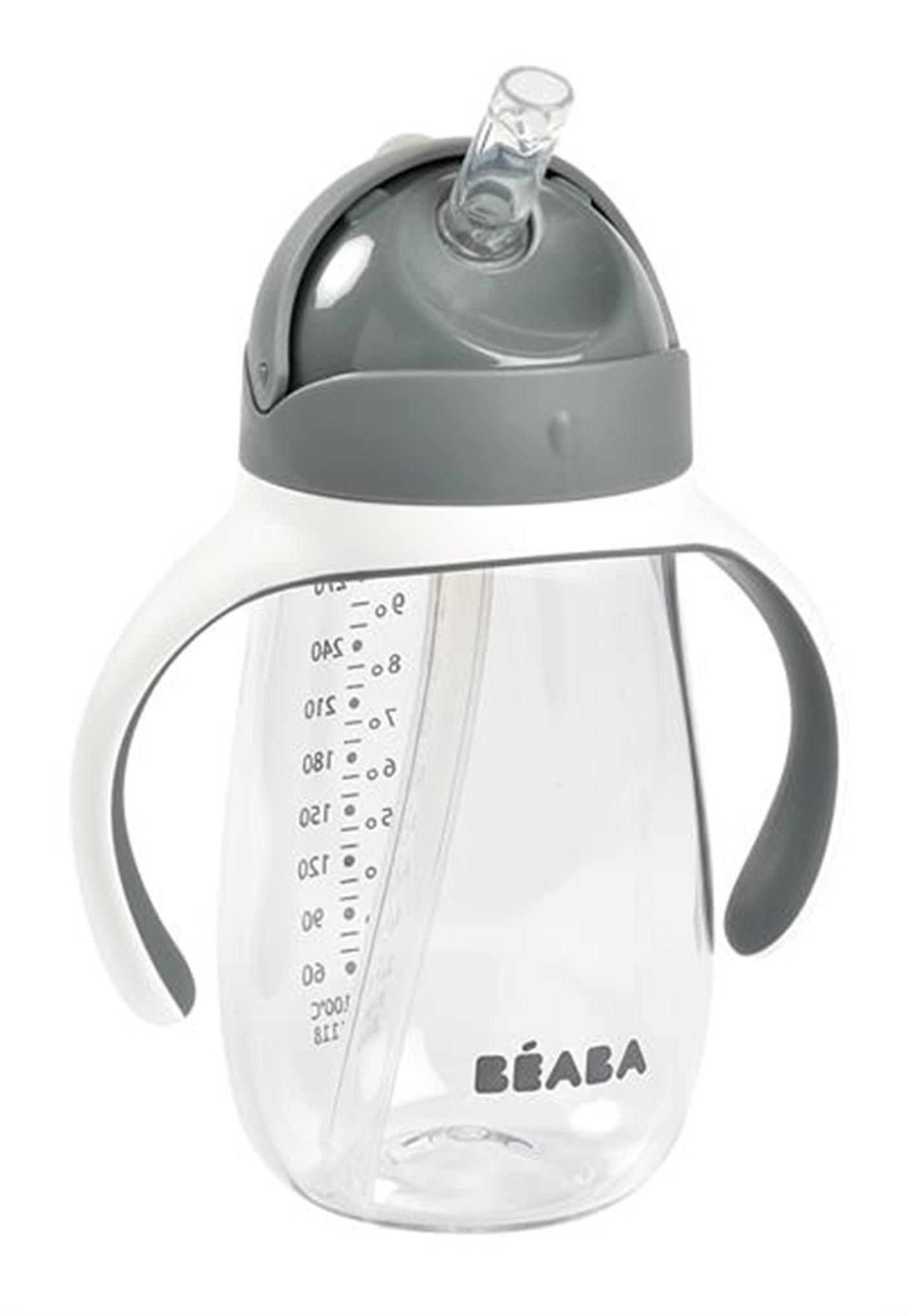 300 ml Şeffaf Pipetli Suluk Mineral Grey