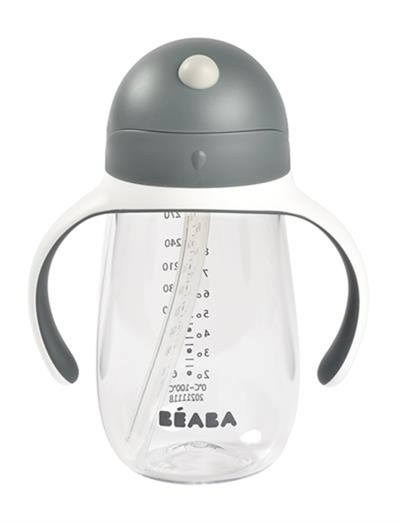 300 ml Şeffaf Pipetli Suluk Mineral Grey