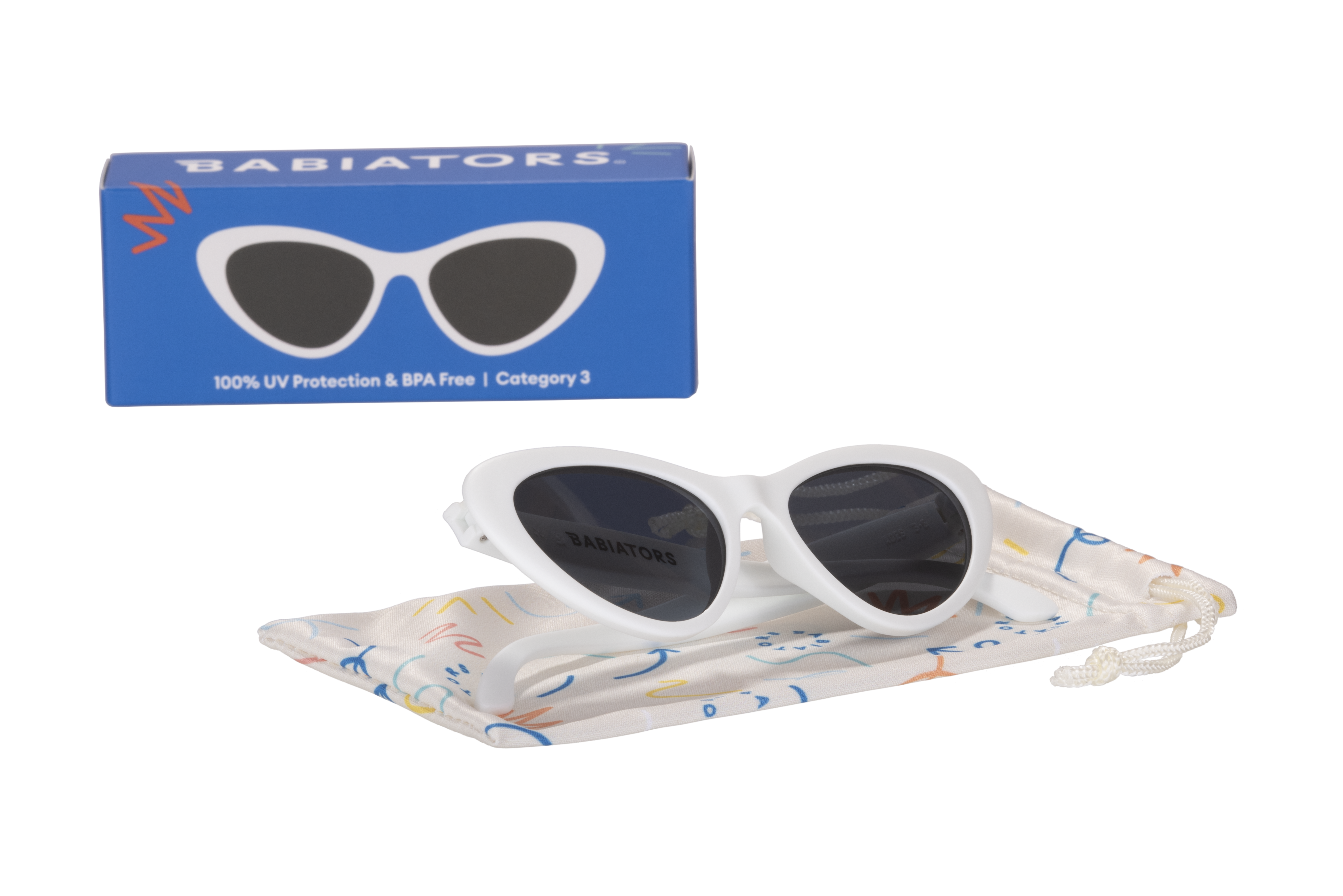 Babiators Original Cat-Eyes Güneş Gözlüğü Wicked White 0-2 Yaş