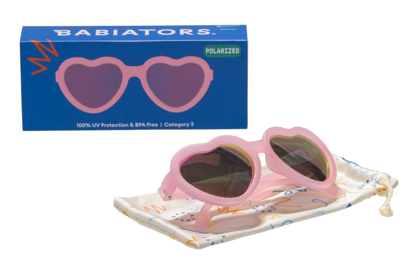 Babiators Polarize Heart Güneş Gözlüğü Frosted Pink 3-5 Yaş