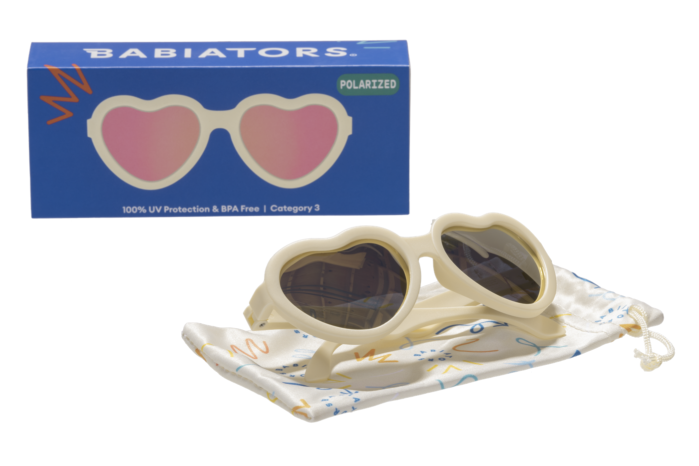 Babiators Polarize Heart Güneş Gözlüğü Sweet Cream 3-5 Yaş