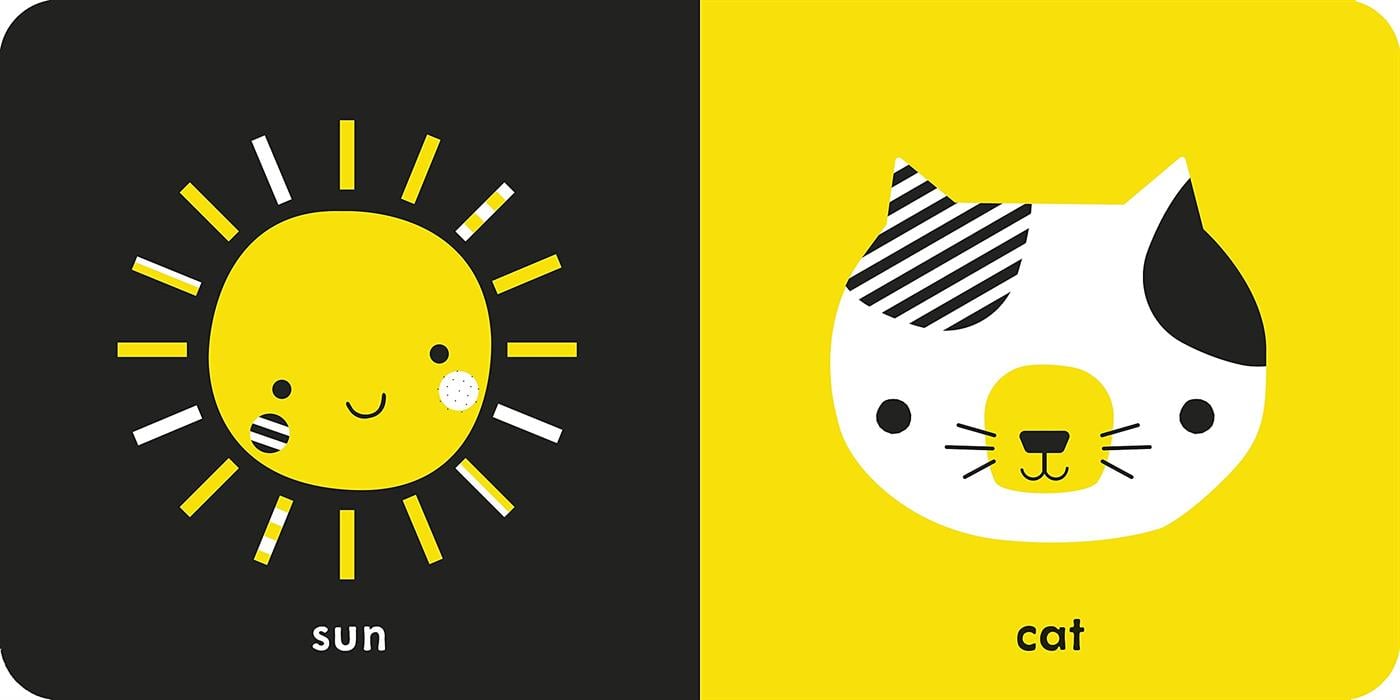 BABY TOUCH FACES A BLACK AND WHITE BOOK