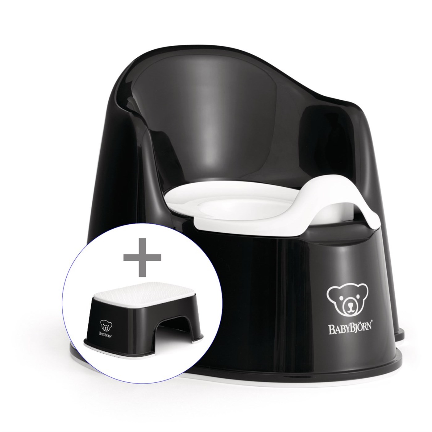 BabyBjörn  Eğitici Koltuk Oturak & Safe Step Banyo Basamağı / Black White