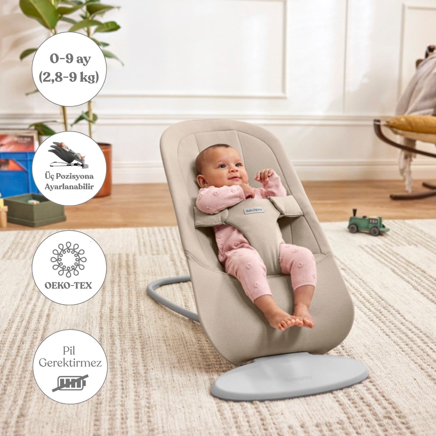 BabyBjörn Begin Ana Kucağı Woven Sand Grey