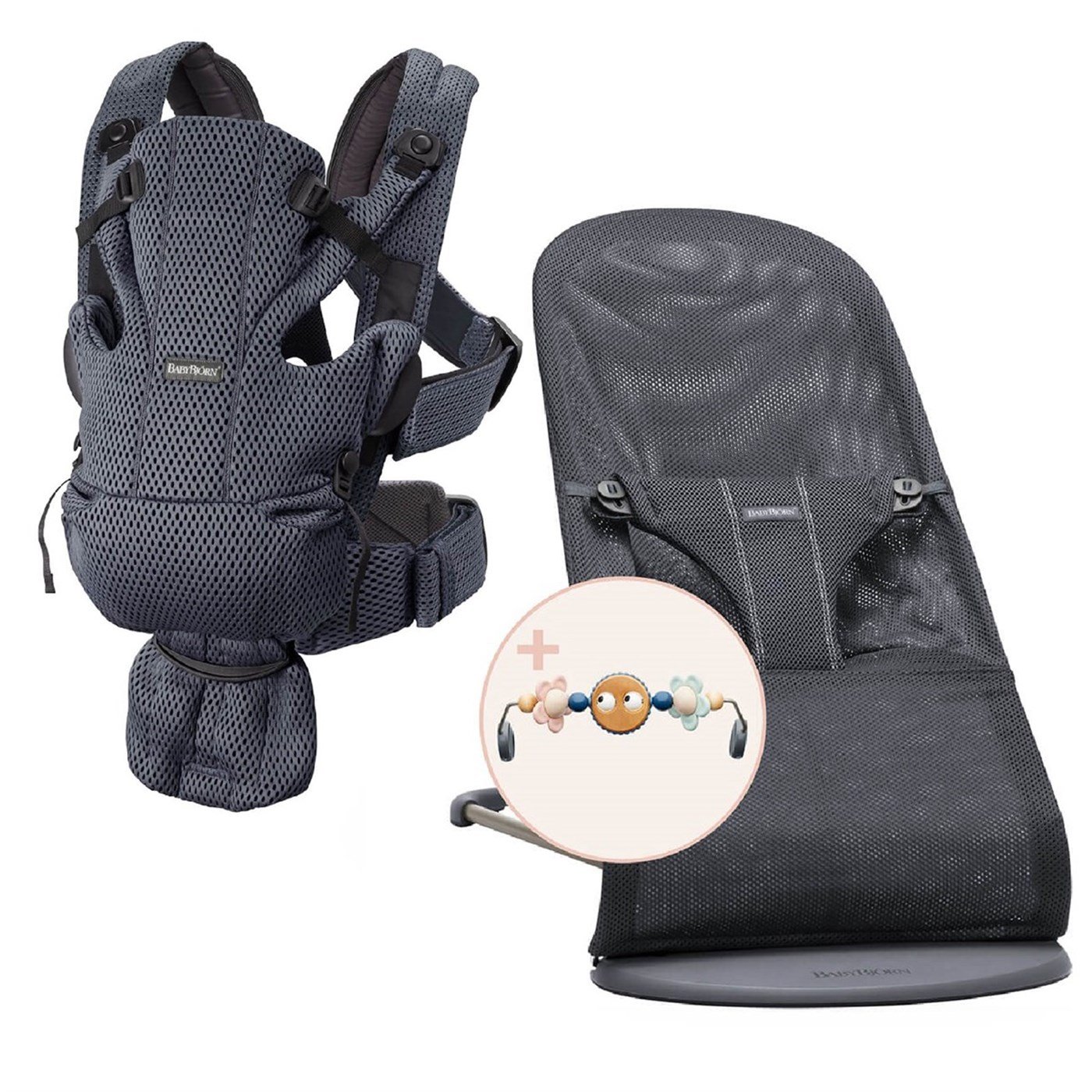 BabyBjörn Bliss Ana Kucağı Mesh Oyuncaklı & Kanguru Move 3D Mesh / Anthracite