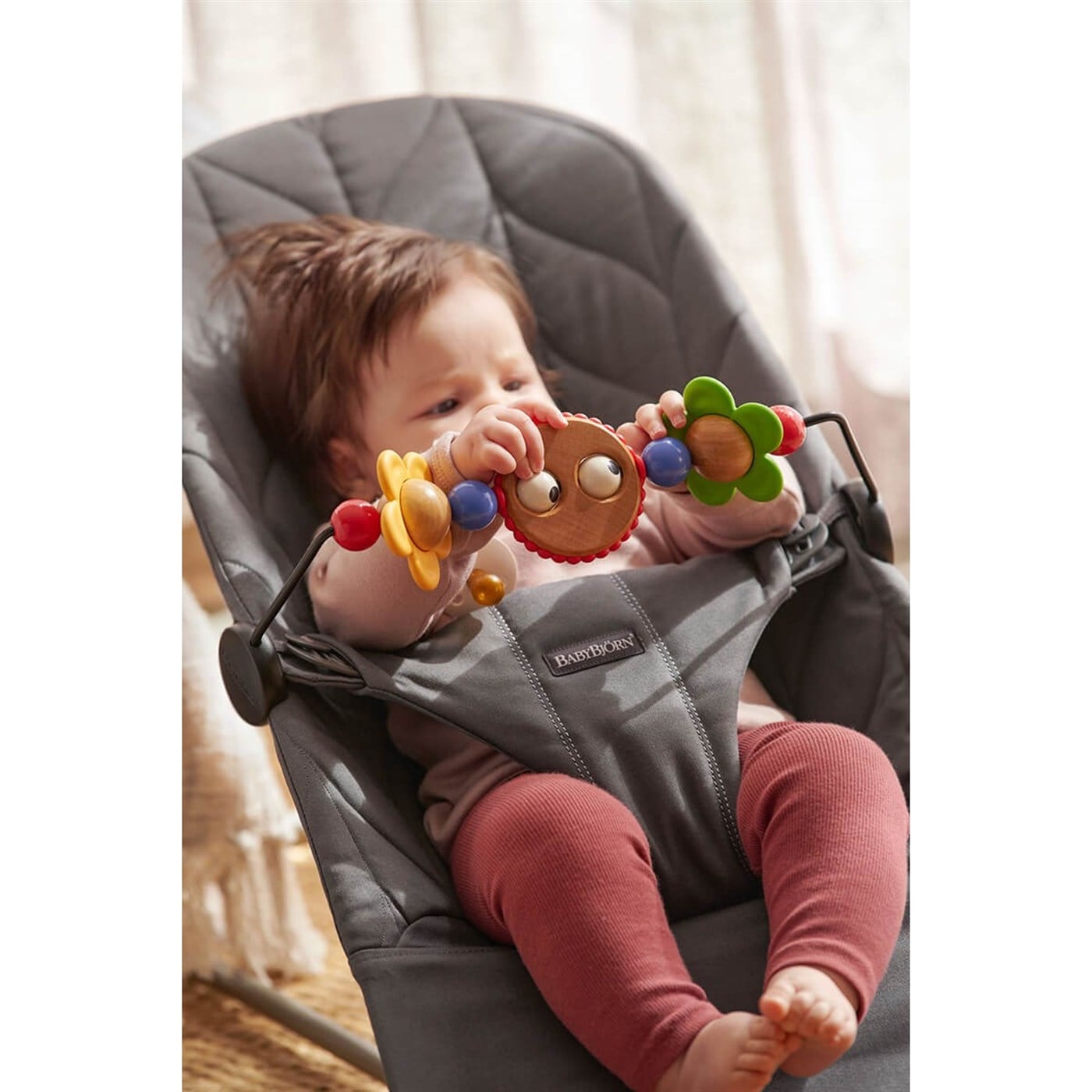 BabyBjörn Bliss Ana Kucağı Petal Cotton Oyuncaklı / Anthracite