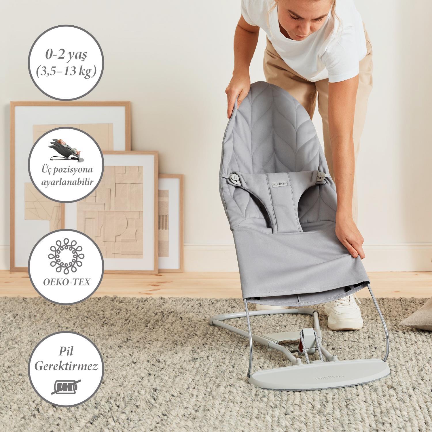 BabyBjörn Bliss Ana Kucağı Petal Woven Cotton Çantalı / Grey