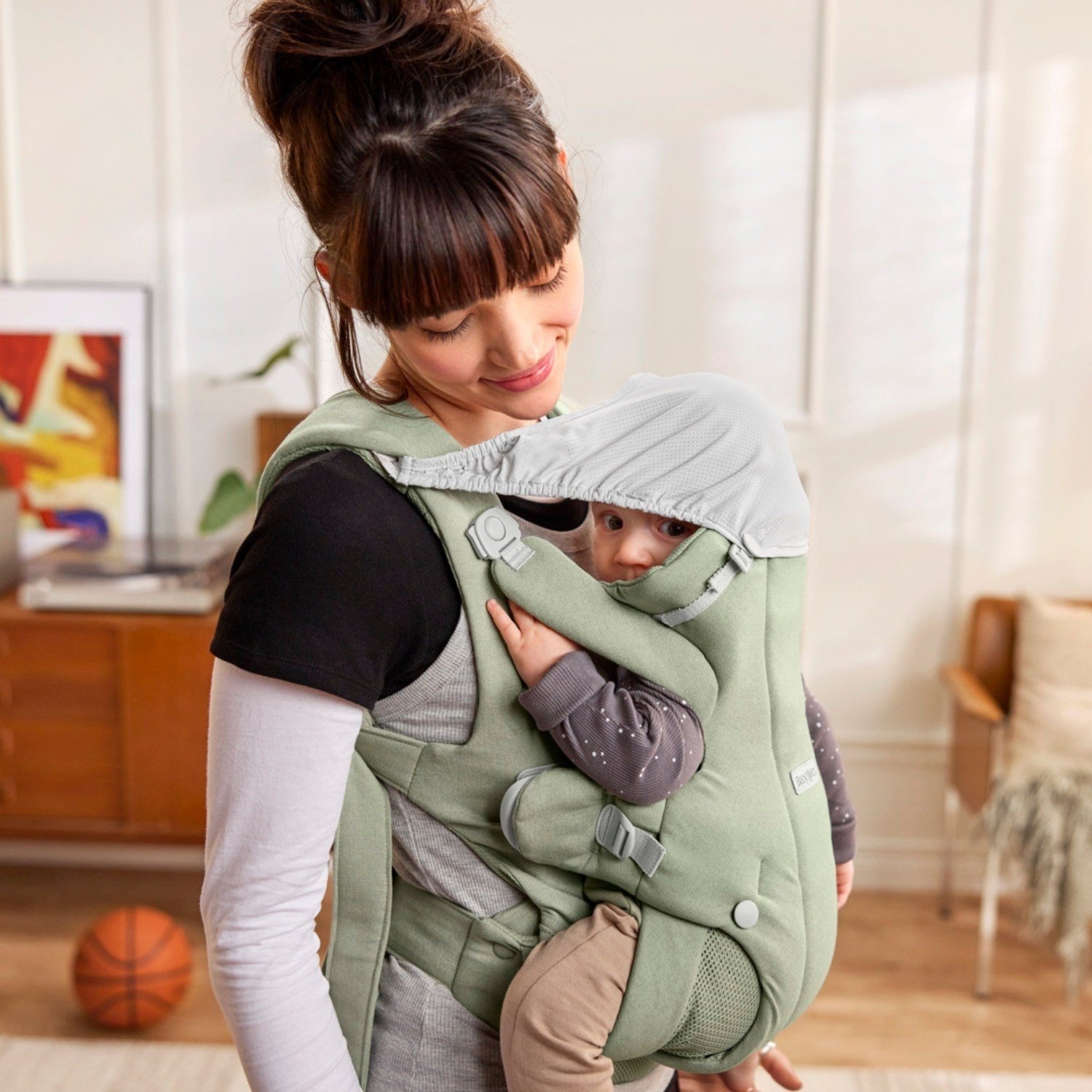 BabyBjörn Kanguru Hold Woven Light Green