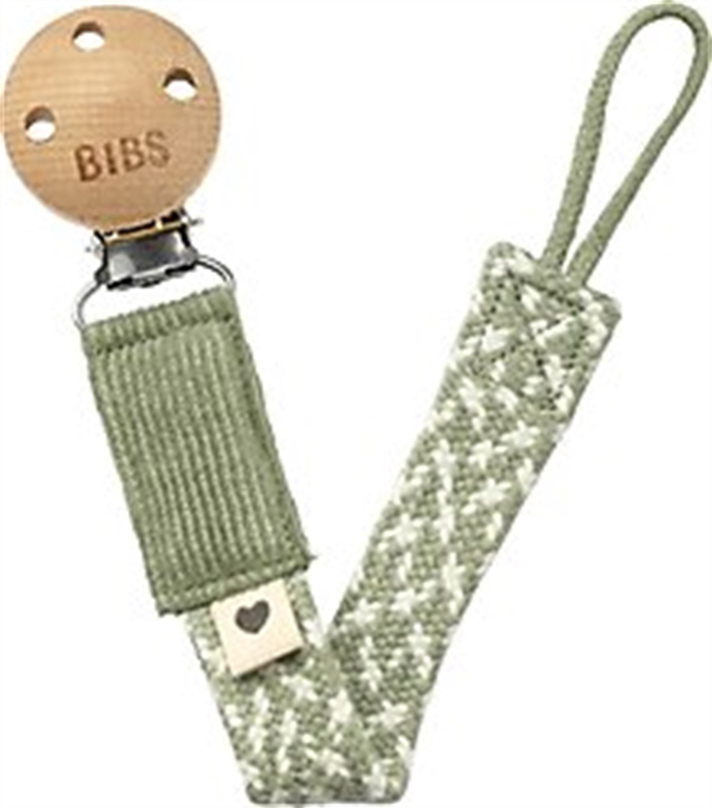 Bibs Paci Braid Emzik Askısı Sage / Ivory