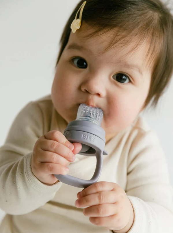 Bibs Silikon Meyve ve Sebze Filesi Feeder Fossil Grey