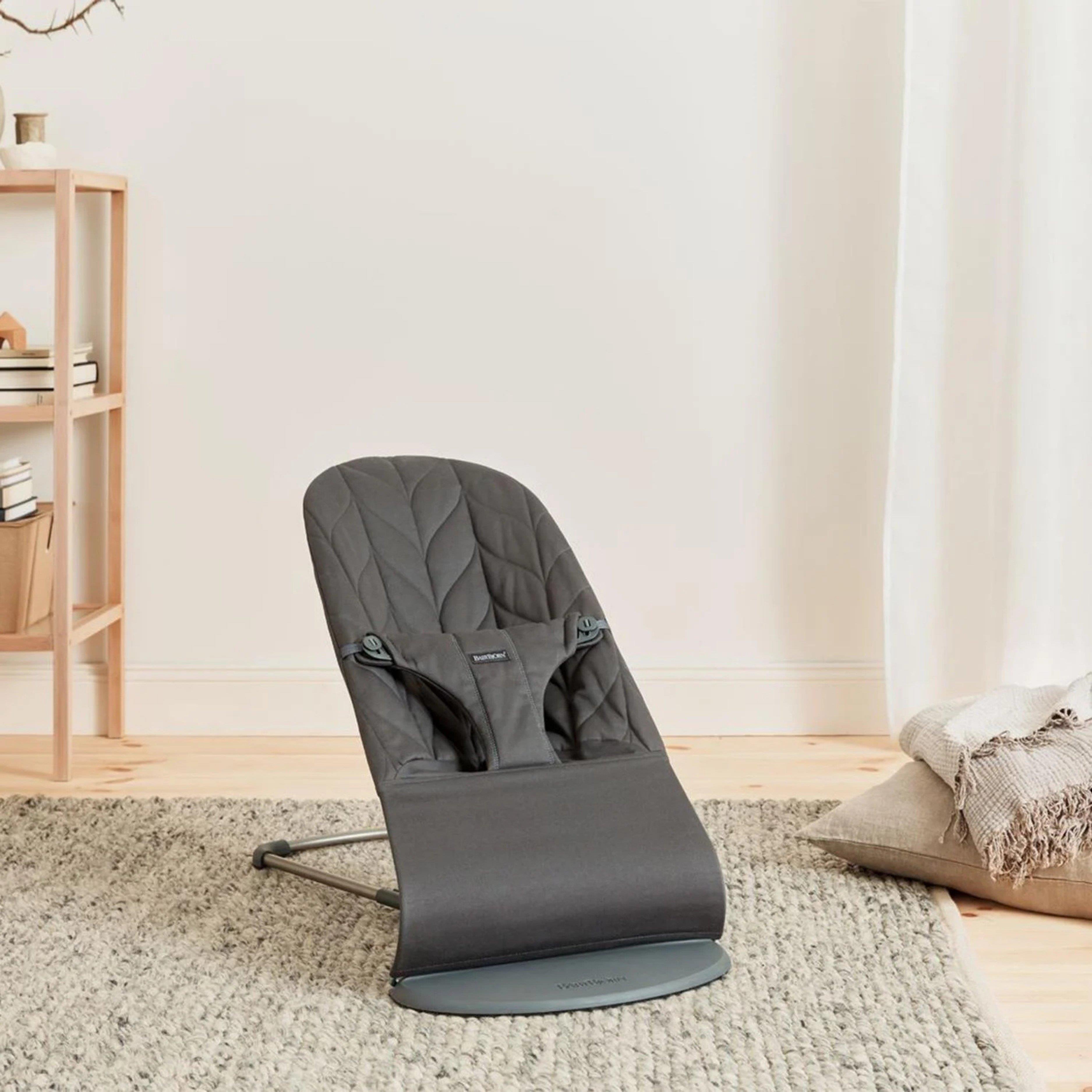 Bumprider Connect³ Bebek Arabası Black-Grey Melange- Yan Düzenleyici Çanta & BabyBjörn Bliss Ana Kucağı Petal Woven Anthracite
