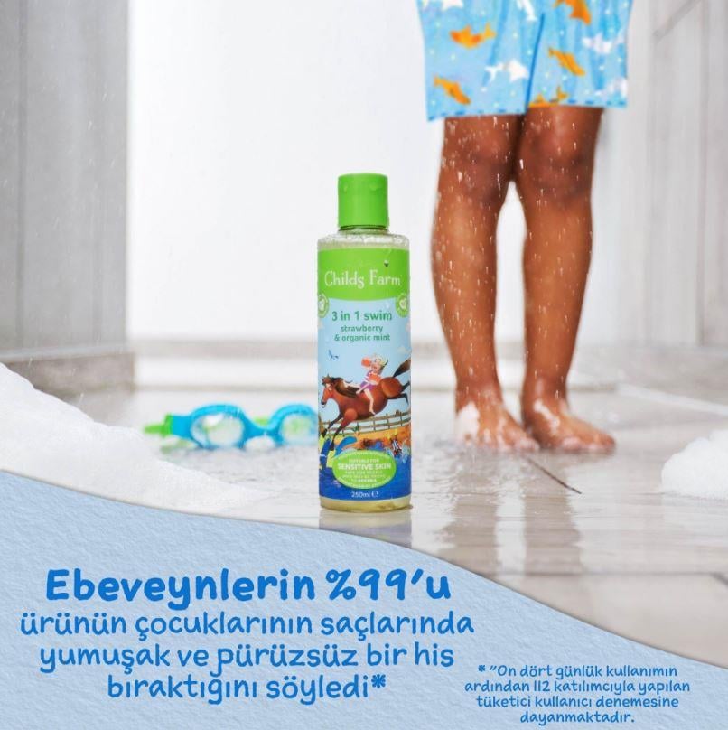 Child's Farm Çilek ve Organik Nane Özlü Yüzme Sonrası Şampuanı 250ml
