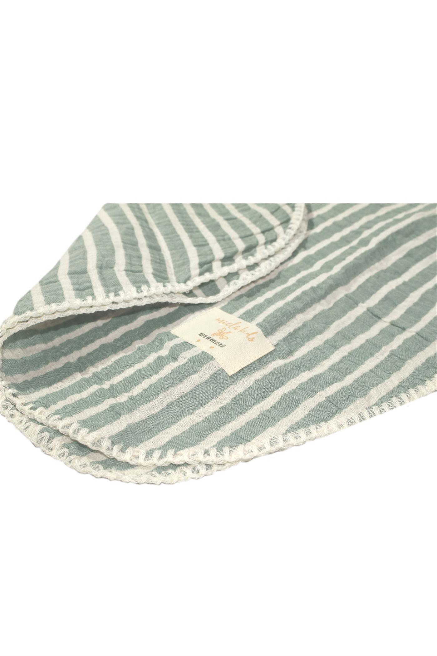 Çizgili Müslin Panço - Mint STD