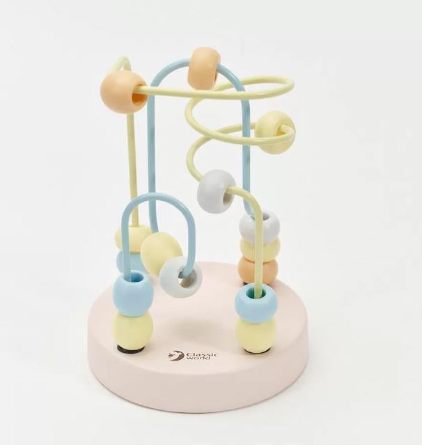 Classic World Ahşap Boncuklu Labirent - Pudra