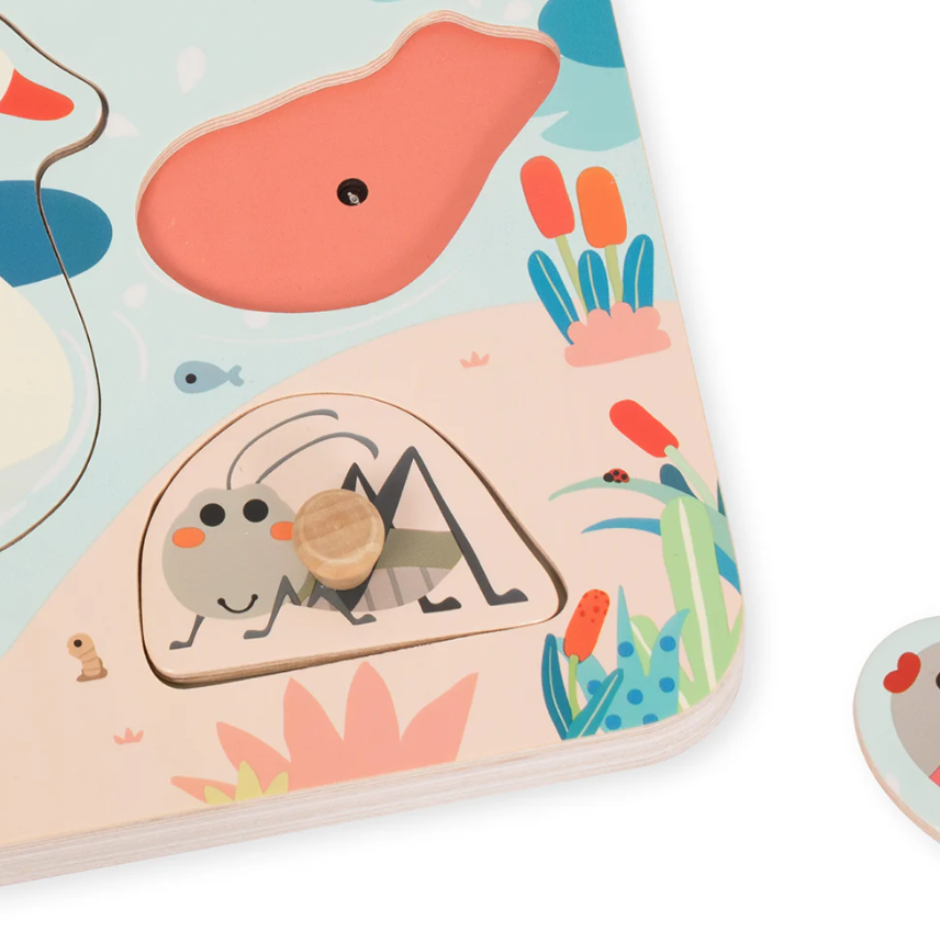 Classic World Ahşap Sesli Puzzle - Göl