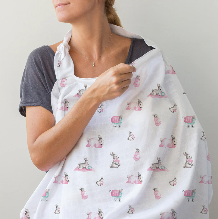 Deux Lapins Emzirme Önlüğü Pembe bebe lapin