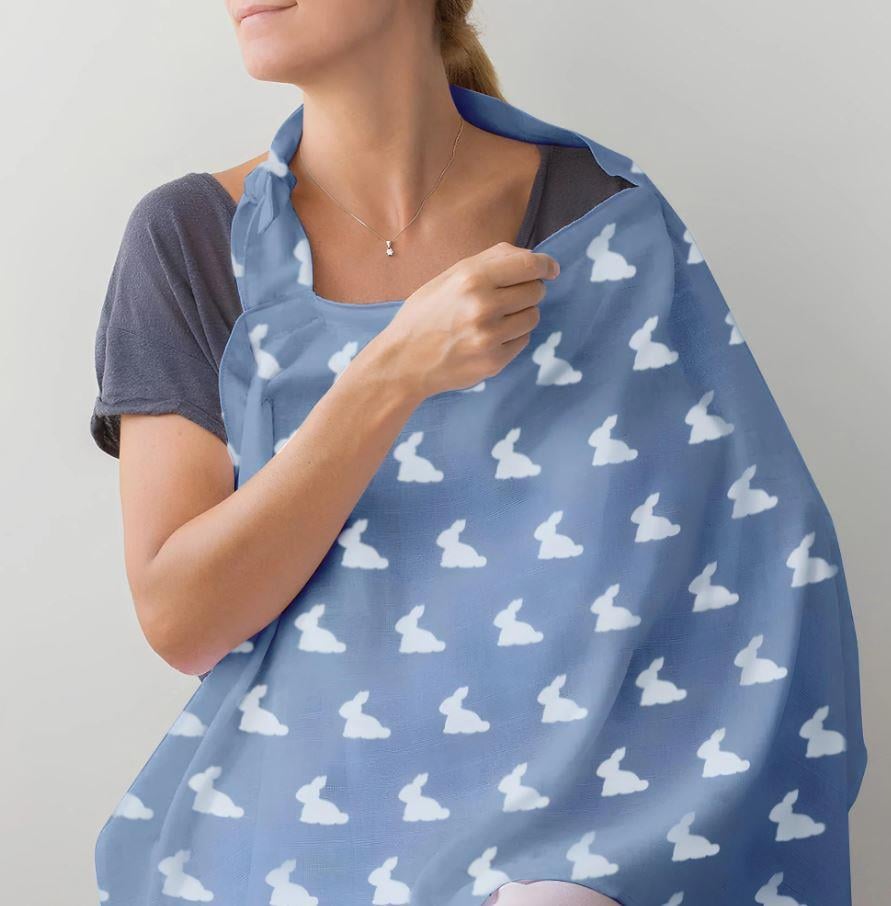 Deux Lapins Emzirme Önlüğü Royal Blue