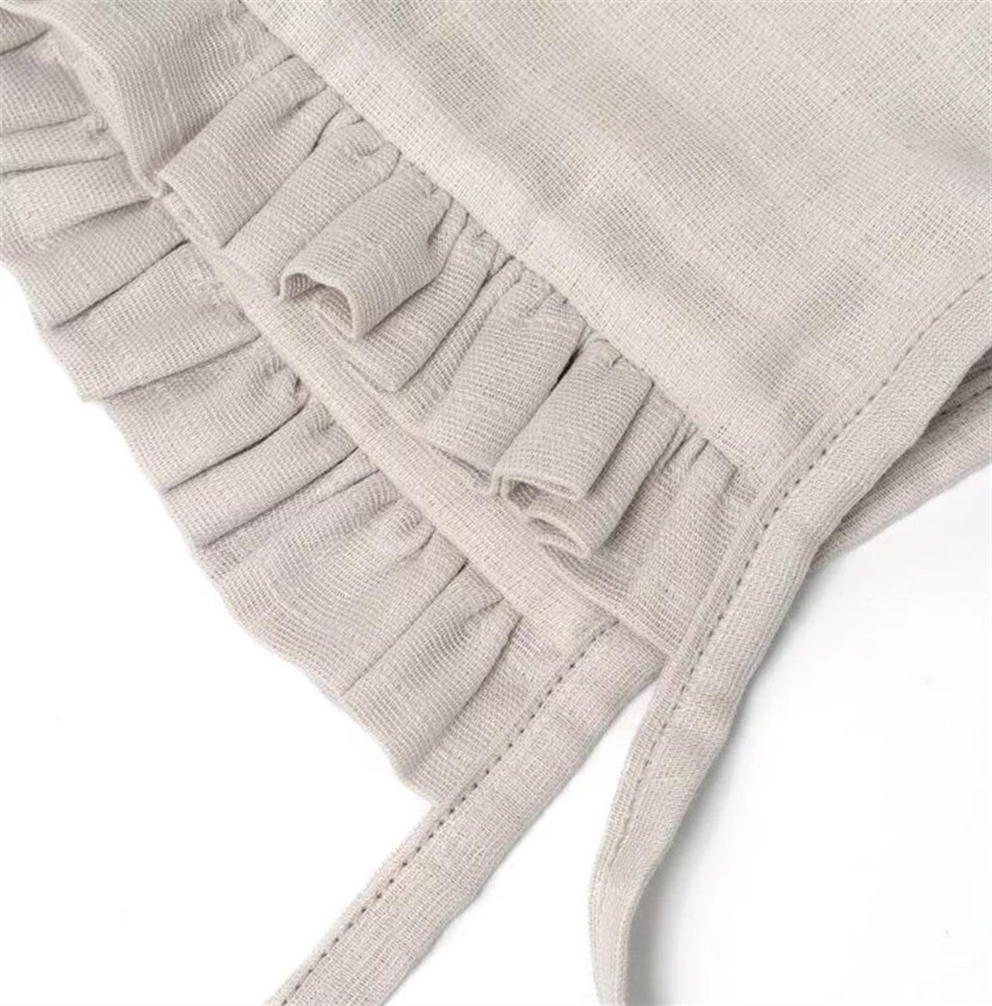 Deux Lapins Müslin Bebek Başlığı Açık gri