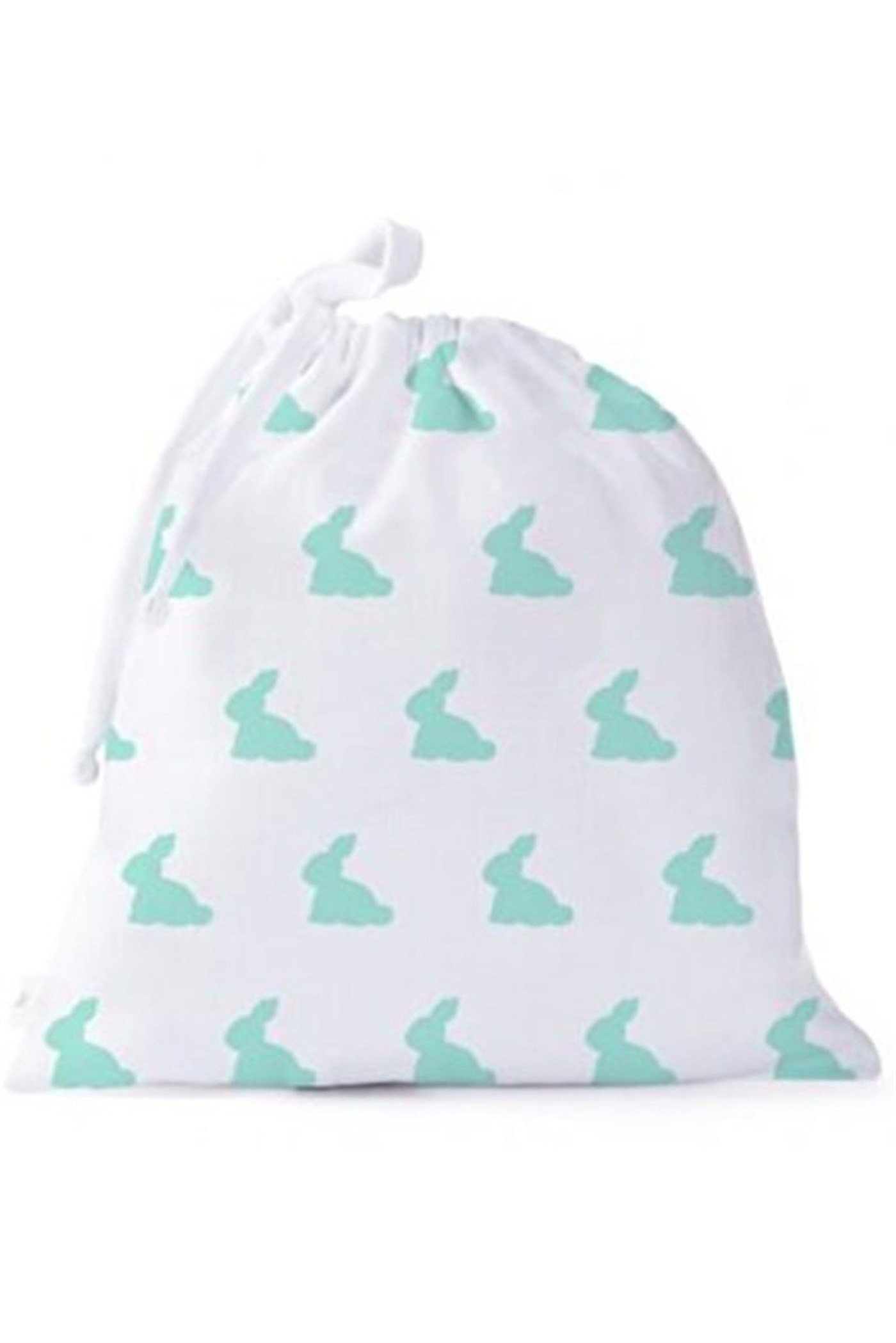 Deux Lapins Müslin Çanta Mint tavşan