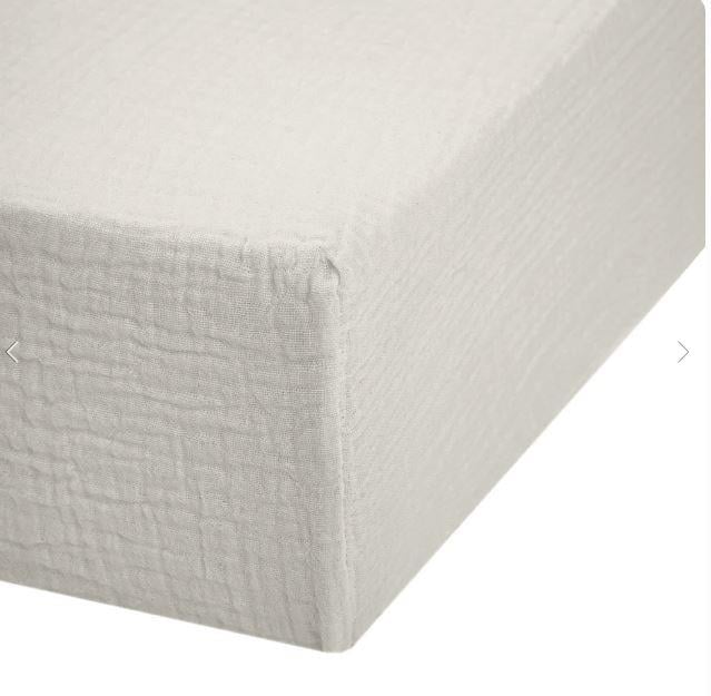 Deux Lapins Müslin Çarşaf Gri