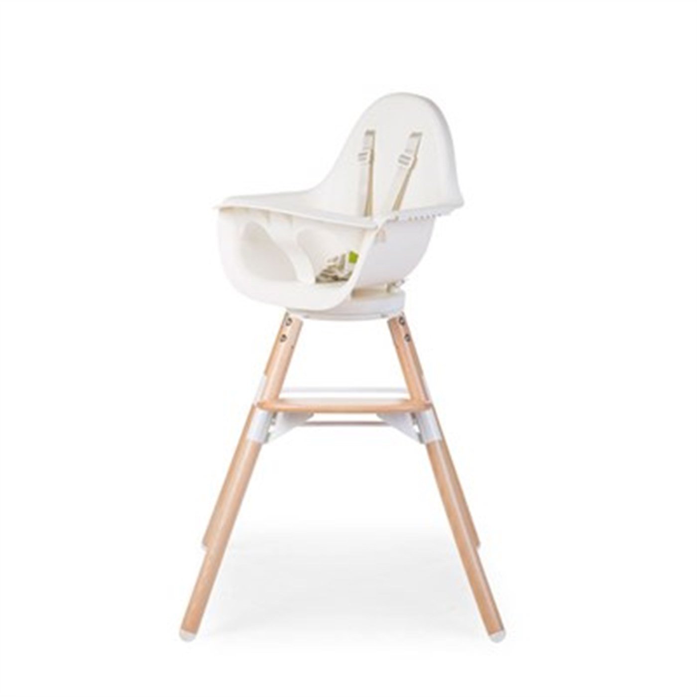 Evolu 180° Mama Sandalyesi, Naturel / Beyaz + Ön tepsi + Silikon Mat