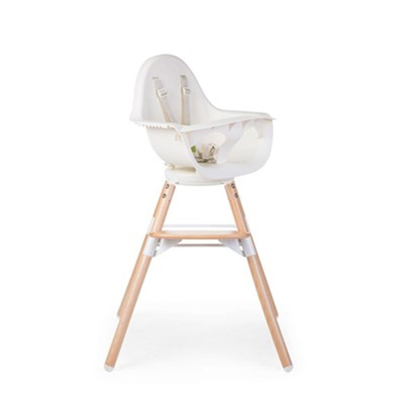 Evolu 180° Mama Sandalyesi, Naturel / Beyaz + Ön tepsi + Silikon Mat