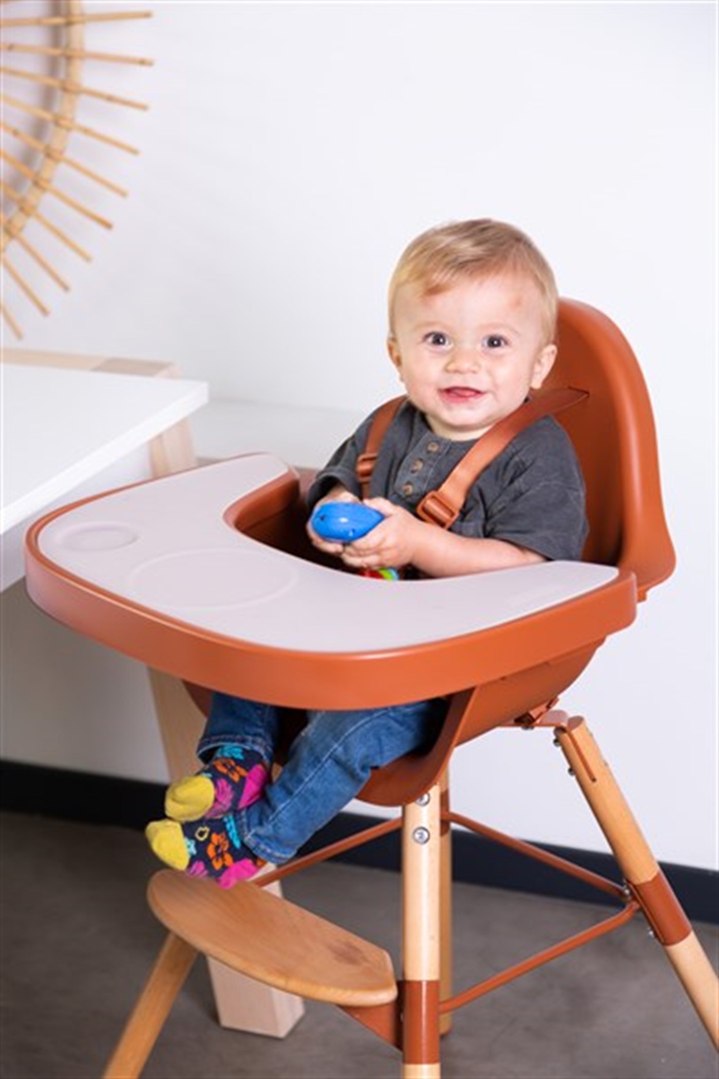 Evolu 2 Mama Sandalyesi Rust + Ön tepsi ( Silikon Matlı)