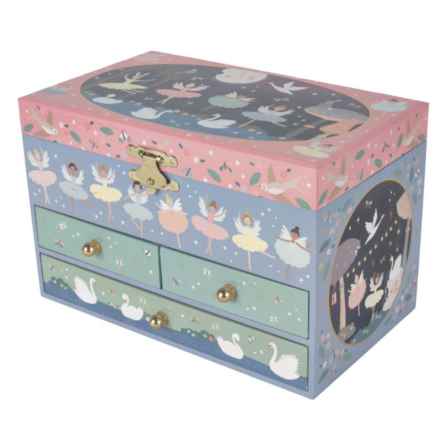 Floss & Rock 3 Cekmeceli Müzikli Mücevher Kutusu / Enchanted