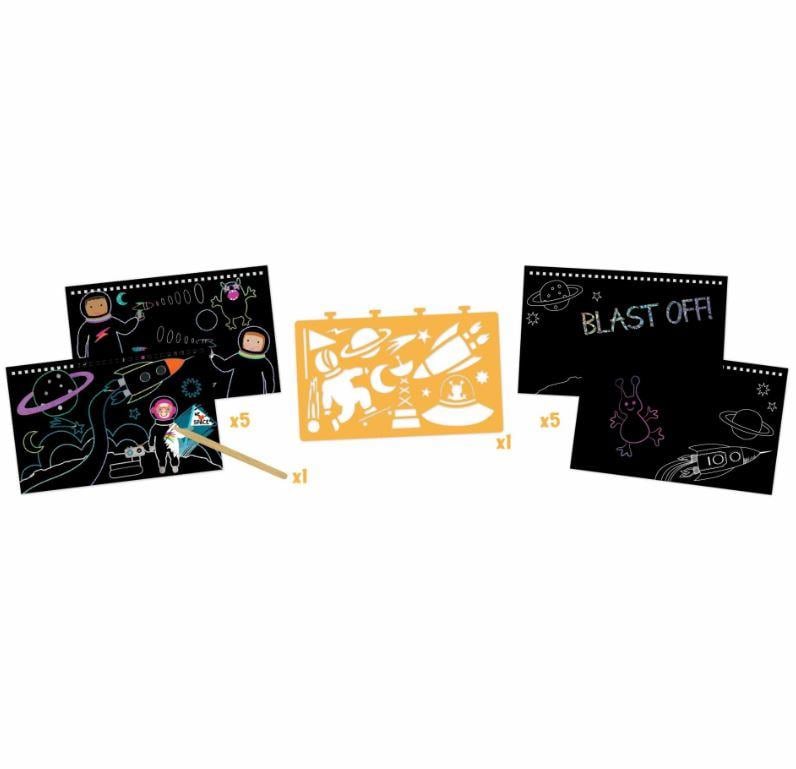 Floss & Rock Scratch and Play Aktivite Kitabı / Space